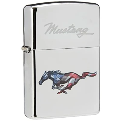 Afbeelding van Zippo 60004523 Mustang Ford Aansteker Chroom Gepolijst Lente 2019