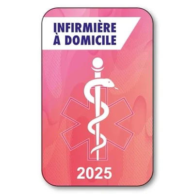 Afbeelding van SIGNAL SAFETY Sticker Caducea vignet 2024 voor voorruit in Vitrophania V7 Verpleegster thuis