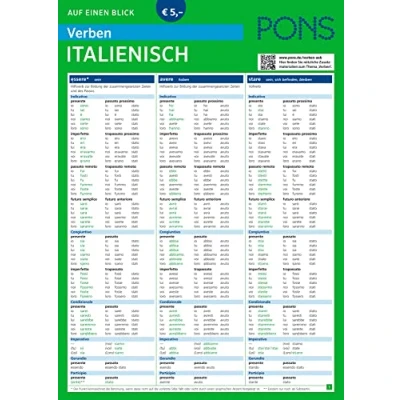 Afbeelding van PONS Verben auf einen Blick Italienisch