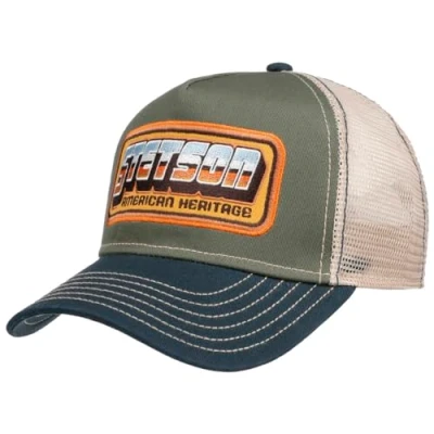 Afbeelding van STETSON American Heritage Patch Pet voor heren, baseball mesh, snapback, met klep, lente zomer, Olijf
