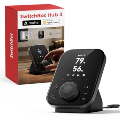Afbeelding van SwitchBot Hub 3 WLAN hygrometer thermometer intelligente infrarood afstandsbediening airconditioningsregeling verbinding met wifi (ondersteunt 2,4 GHz) compatibel Alexa