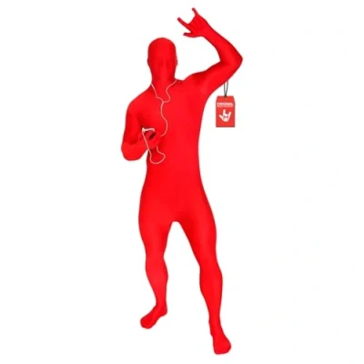 Afbeelding van Rode M Suit second skin pak voor volwassenen Verkleedkleding XXL