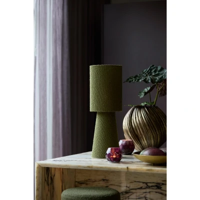 Afbeelding van Light &amp; Living Tafellamp Micky Bouclé Olijfgroen