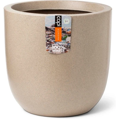 Afbeelding van Plantenbak Waste Smooth 35x34 cm terrazzo beige