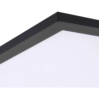 Afbeelding van Lindby LED plafondlamp 1licht Aluminium, PC, PMMA H: 5 cm zwart Inclusief lichtbron