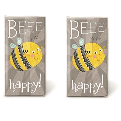 Afbeelding van 20 zakdoeken (2 x 10) Beee happy/bij