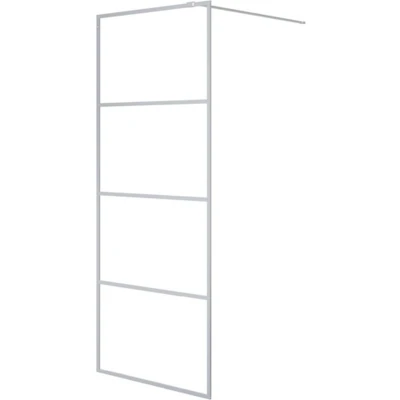 Afbeelding van vidaXL Inloopdouchewand 80x195 cm transparant ESG glas zilverkleurig