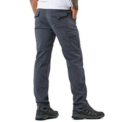Afbeelding van YAWHO Wandelbroek voor heren, outdoorbroek, trekkingbroek, softshellbroek, functionele broek, cargobroek, sneldrogend, waterdicht, winddicht, 105 grijs, XXL