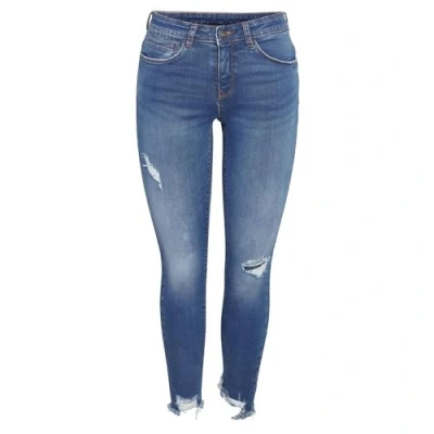 Afbeelding van Noisy May Nmkimmy Destroy Jeans Skinny Fit, Dames, Maat: 30x32, Dark blue denim