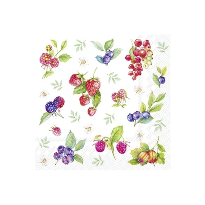 Afbeelding van Ihr 10375 Lunchservietten 33x33cm 20 Stuks Summer Berries