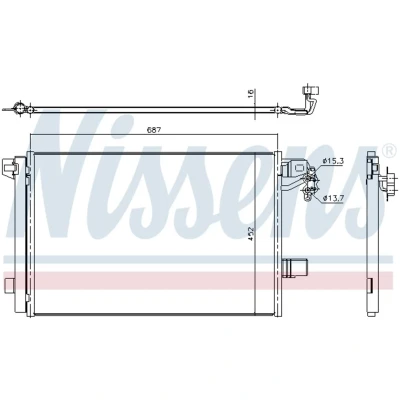 Afbeelding van Nissens Airco condensor 940345
