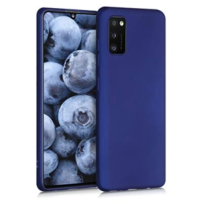 Afbeelding van kwmobile telefoonhoesje geschikt voor Samsung Galaxy A41 Hoesje smartphone Back cover in metallic blauw