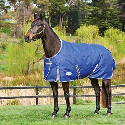 Afbeelding van Weatherbeeta Winterdeken Comfitec Premier Free II Standard Neck Lite 0g Donkerblauw/Grijs/Wit 155/205