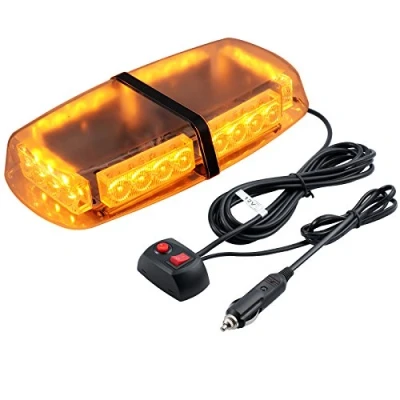 Afbeelding van PROZOR 24 LED W Amber knipperlicht met magnetische voet en 5 m kabel, 7 modi, IP65 waterdicht, noodlicht voor tractoren, auto&#039;s, vrachtwagens, SUV&#039;s, 12 V