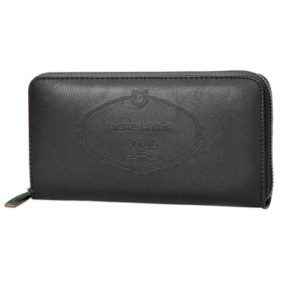 Afbeelding van Pierre Cardin Damesportemonnee, mooi, groot, ruim, kunstleer, cadeau, portemonnee met portemonnee, leer, bankbiljettenhouder, meisjesportemonnee, zwart., Stijlvol