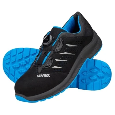 Afbeelding van uvex 6938 6938245 Lage veiligheidsschoenen S1P Schoenmaat (EU): 45 Zwart/blauw 1 paar