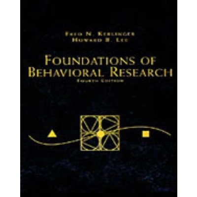 Afbeelding van Foundations of Behavioral Research