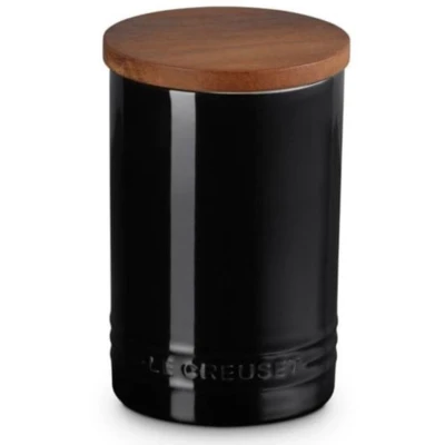 Afbeelding van Le Creuset Signature Voorraadpot Met Houten Deksel Ebbenzwart 770 ml