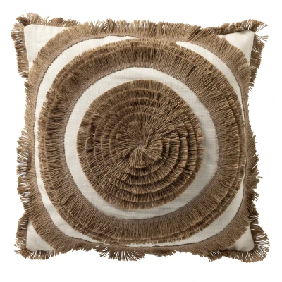 Afbeelding van Dutch Decor LEI Sierkussen 45x45 cm Natural bruin Inclusief binnenkussen