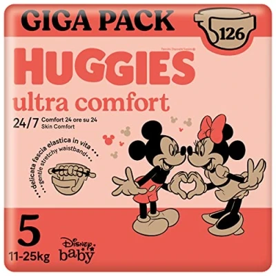 Afbeelding van Huggies® Little Movers baby luiers, Maat 5 (11 tot 25 kg), 126 luiers met Disney© designs, Giga pack