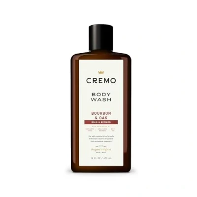 Afbeelding van CREMO All Season Body Wash voor heren Bourbon &amp; eiken hydraterende douchegel 473 ml