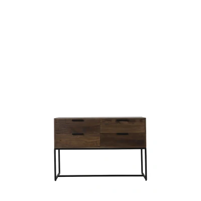 Afbeelding van Meave sidetable 120x40x80 cm hout mat donkerbruin