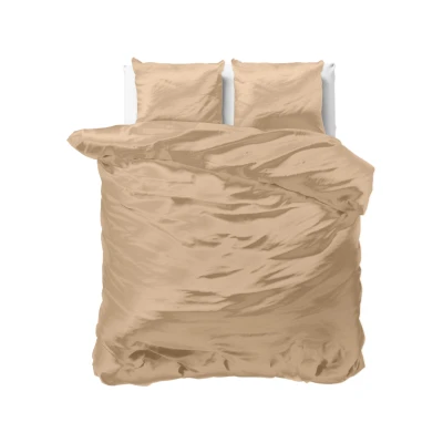 Afbeelding van Dekbedovertrek Lits Jumeaux 240x200 Sleeptime Satijn Taupe