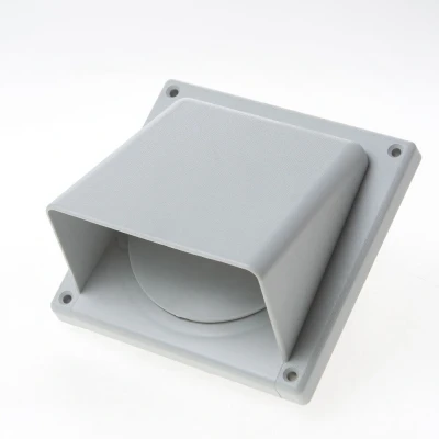 Afbeelding van Weckx Gevelklep kunststof met kap/klep grijs diameter 100 125mm