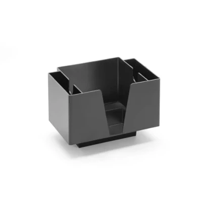 Afbeelding van BarUp Servethouder met 3 vakken Bar Caddy Zwart 193x143x(H)136mm