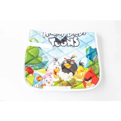 Image de HB Ruitersport Tapis de Selle Birds Cartoon Impression Blanche Shetland