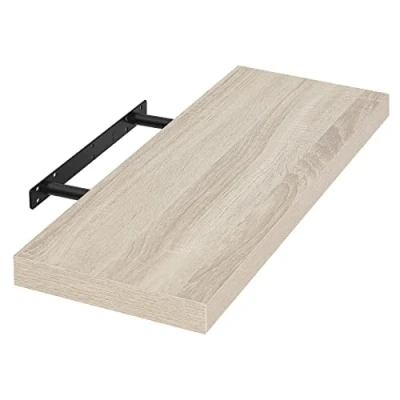 Afbeelding van EUGAD Wandrek van MDF, decoratief opbergrek, zwevend, 60 cm lang, Sonoma eiken