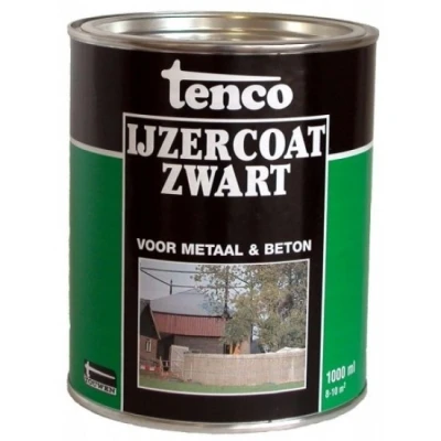 Afbeelding van Tenco IJzercoat Zwart 5 liter Buiten onderhoud