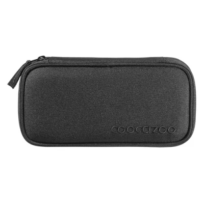 Afbeelding van Coocazoo Pennenetui, passvak, geodriehoekig vak, vak voor lesrooster, afneembare penhouder, extra met ritssluiting, vanaf, Black Coal., Modern of trendy