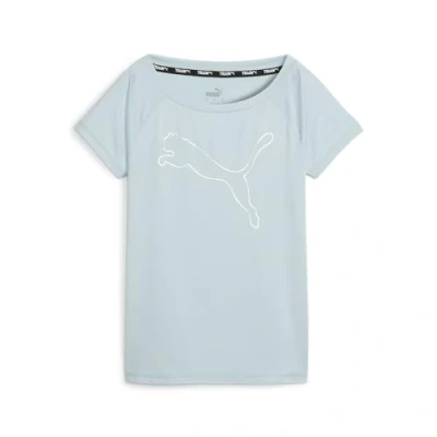 Afbeelding van Puma Train Favorite CAT Sport Tshirt, Dames, Maat: Small, Turquoise surf