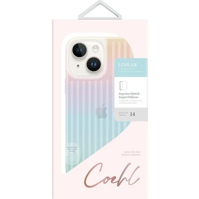 Afbeelding van UNIQ Coehl Linear Back Cover hoesje voor Apple iPhone 14 Opaal/Glanzend