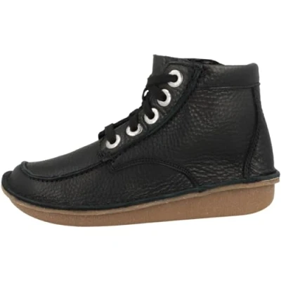 Afbeelding van Clarks Originals Funny Cedar Veterboots, Dames, Maat: 39.5, Schwarz Leer