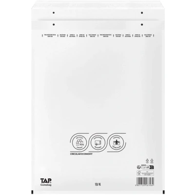 Afbeelding van Comebag Luchtkussenenveloppen, Ft 350 X 470 Mm, Met Stripsluiting, Wit, Doos Van 100 Stuks Enveloppen