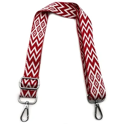 Afbeelding van Schouderriem voor handtas dames rood, kleurrijk, verstelbaar, schoudertas, dames, met karabijnhaak, zilver, 3,8 cm, vervanging brede bandjes meisjes, doe het zelf accessoires, 5