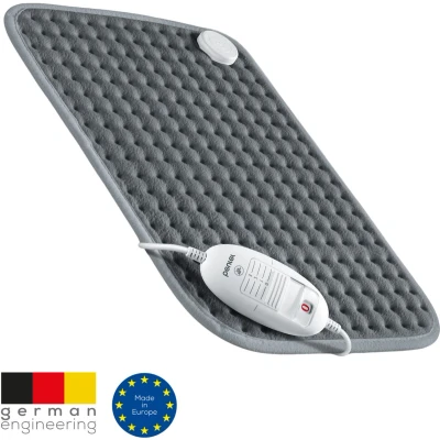 Afbeelding van Beurer HK SE Elektrisch Warmtekussen Heating pad 44 x 33 cm 3 Warmtestanden Max: 65C Snelle opwarming Automatische uitschakeling Machinewasbaar Grijs