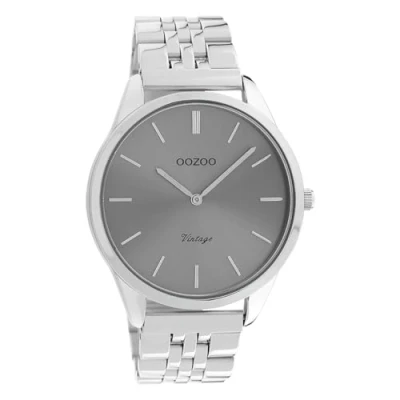 Afbeelding van OOZOO Timepieces zilverkleurige horloge met roestvrijstalen armband C9983