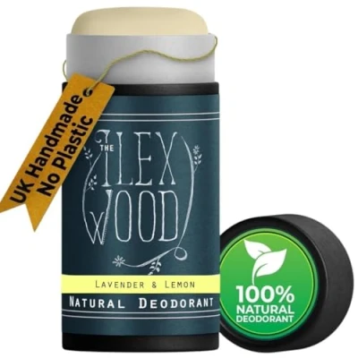 Afbeelding van The Ilex Wood Natuurlijke lavendel citroen deodorant 70 ml Veganistisch, plasticvrij, milieuvriendelijk, dierproefvrij voor vrouwen en mannen,