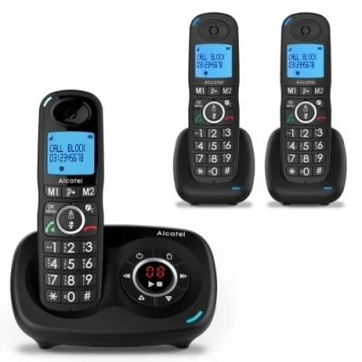 Afbeelding van Alcatel XL595B Trio Dect set met 3 handsets blokkering ongewenste beller