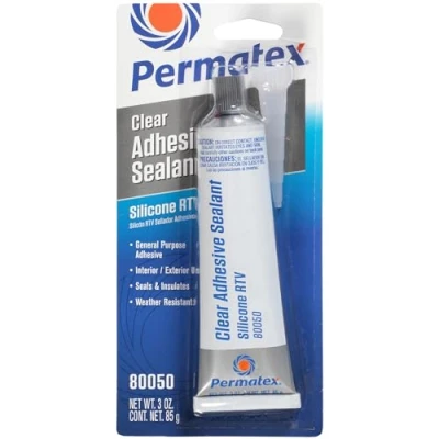 Afbeelding van Permatex 80050 transparante RTV siliconen afdichting voor algemeen gebruik, en isolatie, binnen buiten, waterdicht, duurzaam flexibel, 1 x 85 g