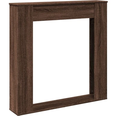 Afbeelding van vidaXL Haardombouw 100x20x100 cm bewerkt hout bruin eikenkleurig