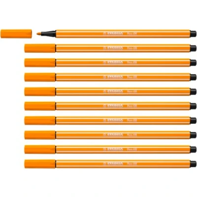 Afbeelding van Markeerstiften Stabilo Pen 68 Oranje 10 Stuks