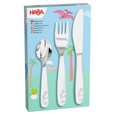 Afbeelding van Haba Kinderbestek Dino, 3dlg.