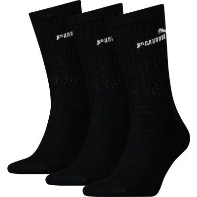 Afbeelding van PUMA Unisex Maat 43 46 cm Sokken voor Heren/Dames Sport Regular Herensokken ( 3 pack ) Zwart