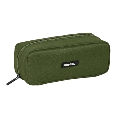 Afbeelding van Schoolpennenzak Safta Dark forest Zwart Groen 21 x 8 cm