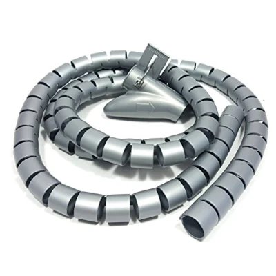 Afbeelding van Bambelaa! Kabelgoot, 1,5 m, kunststof, flexibel, 20 mm diameter, grijs, m x