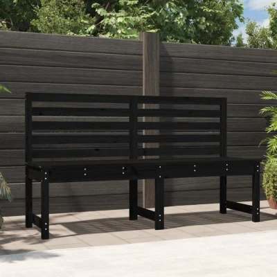 Afbeelding van Tuinbank 157,5 cm massief grenenhout zwart